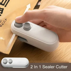 2 in 1 Mini Beutel Versiegelung Schneider Tragbar Hand Heiß Versiegeler für Plastiktüten-