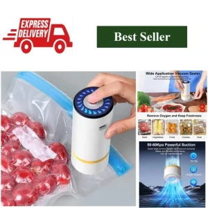 Mini Wiederaufladbare Vakuumierer Hand Lebensmittel Aufbewahrung Pumpe-